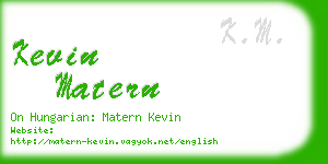 kevin matern business card